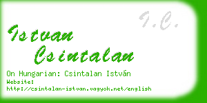 istvan csintalan business card